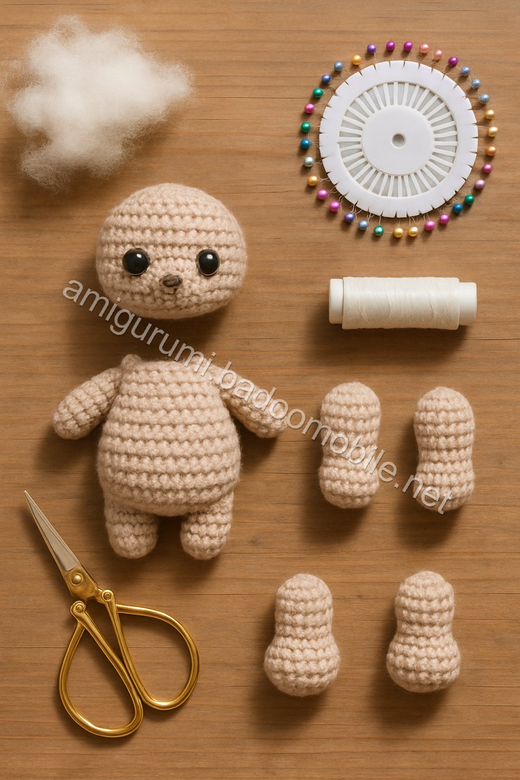 Free Crochet Pattern: Adorable Amigurumi Hedgehog to Cuddle crochet parts