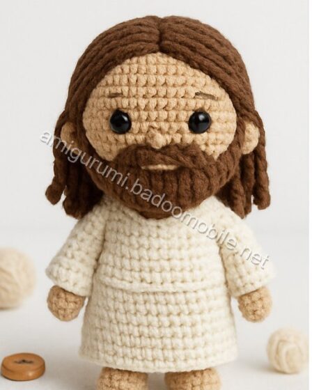 Free Crochet Pattern for Amigurumi Jesus Doll - jesus-q1p1.jpg