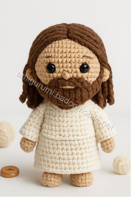 Free Crochet Pattern for Amigurumi Jesus Doll - jesus-q1p1.jpg