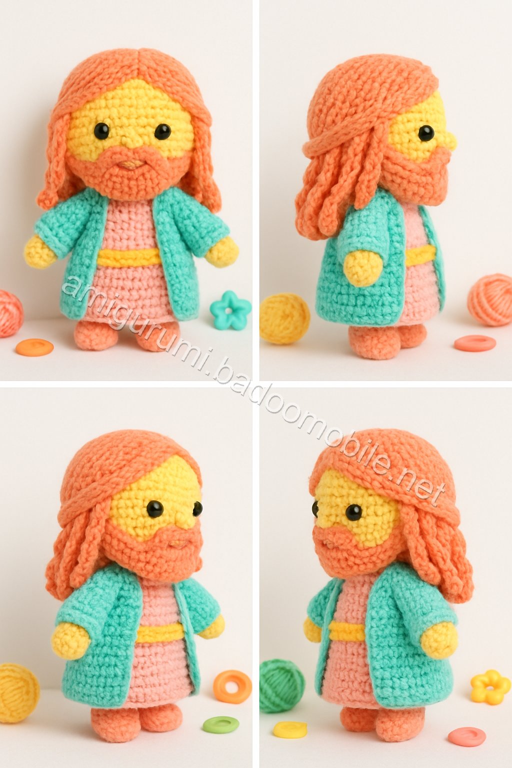 Free Crochet Pattern for Amigurumi Jesus Doll
