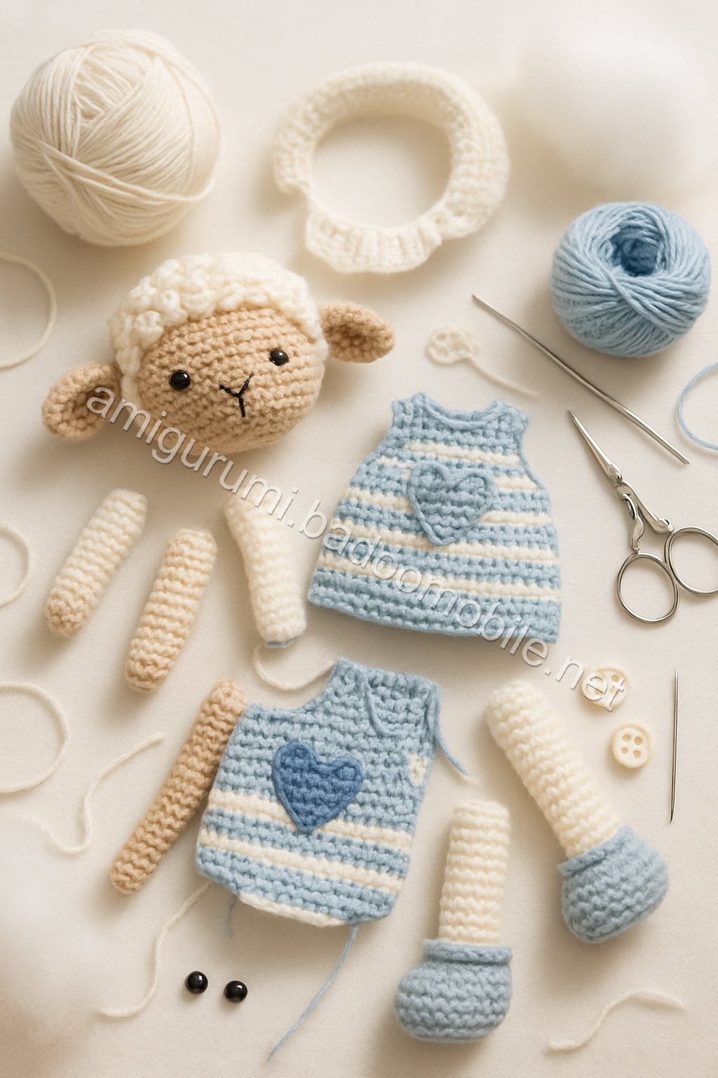 Amigurumi Sweet Lamb Free Pattern crochet parts