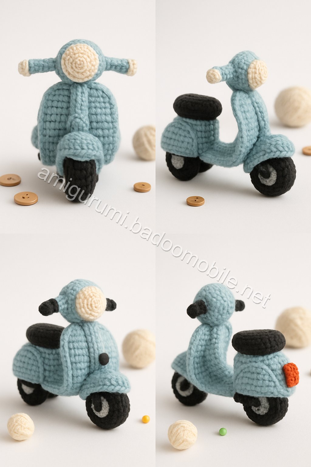 Amigurumi Vespa Motorcycle Free Pattern