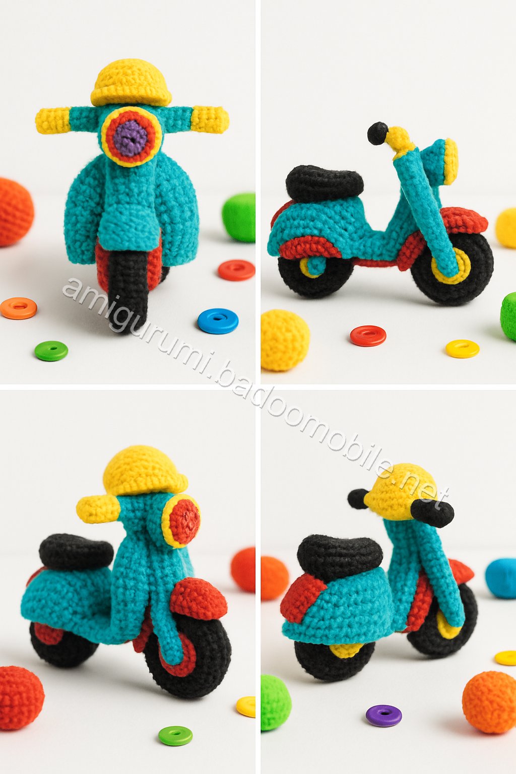 Amigurumi Vespa Motorcycle Free Pattern