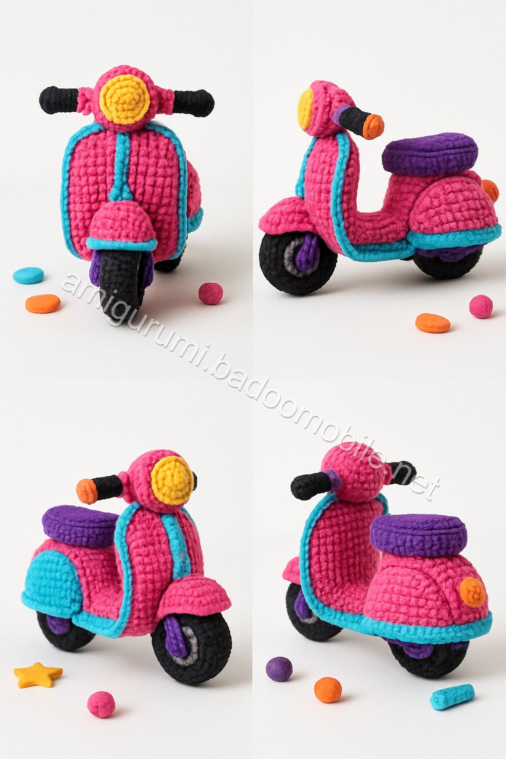 Amigurumi Vespa Motorcycle Free Pattern