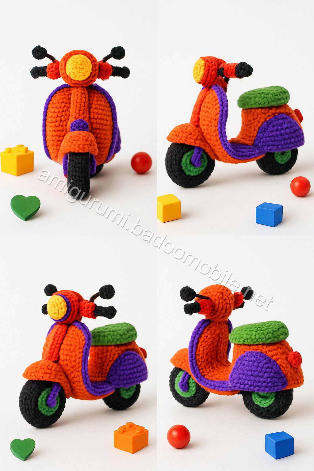 Amigurumi Vespa Motorcycle Free Pattern