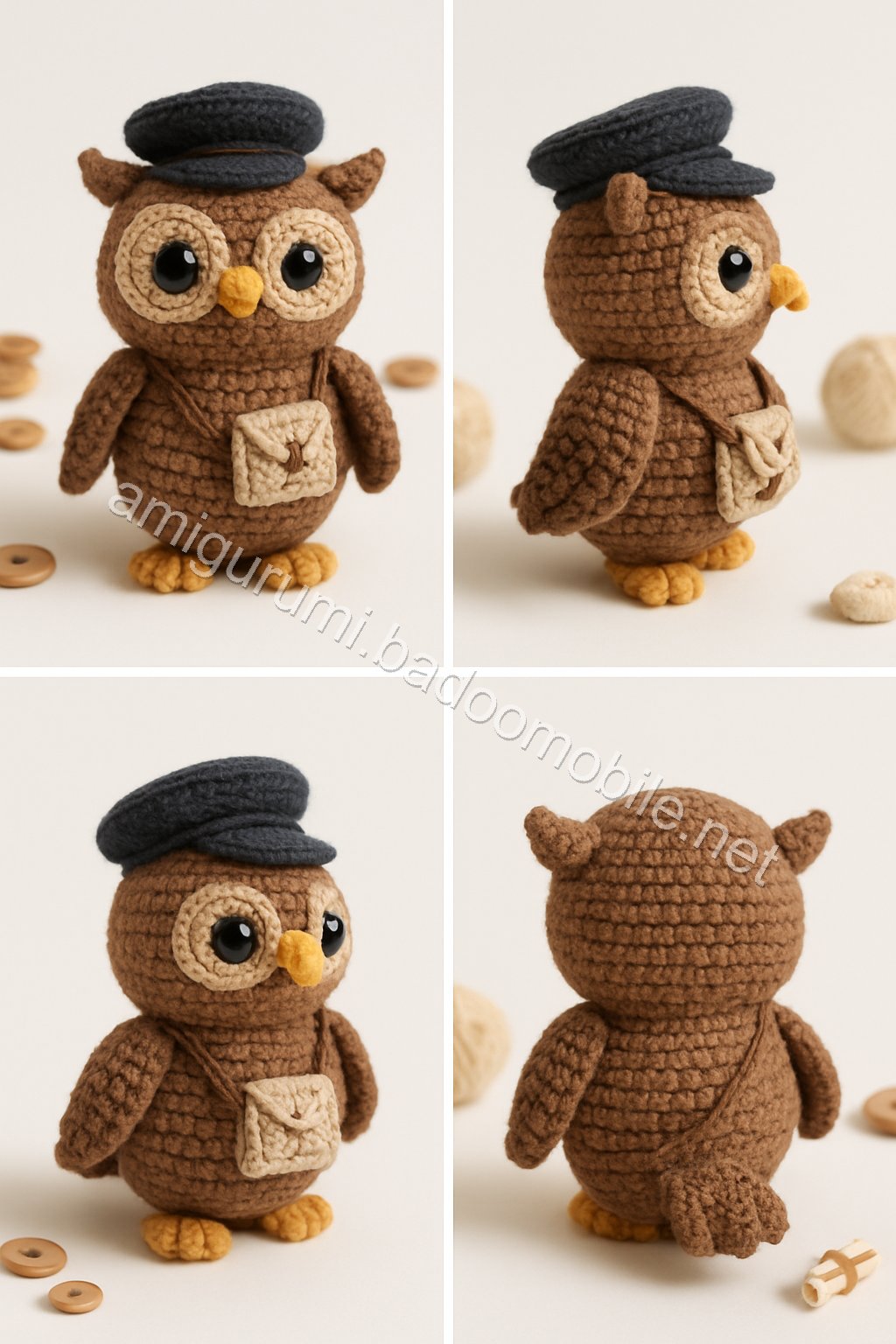 Free Crochet Pattern: Amigurumi Wise Owl Postmaster
