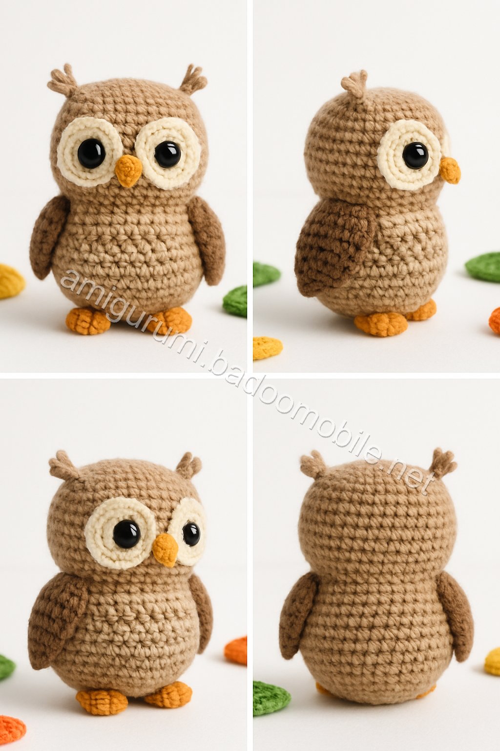 Free Crochet Pattern for Adorable Amigurumi Owl with Open Wings