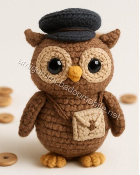 Free Crochet Pattern: Amigurumi Wise Owl Postmaster - owl-q1p1.jpg