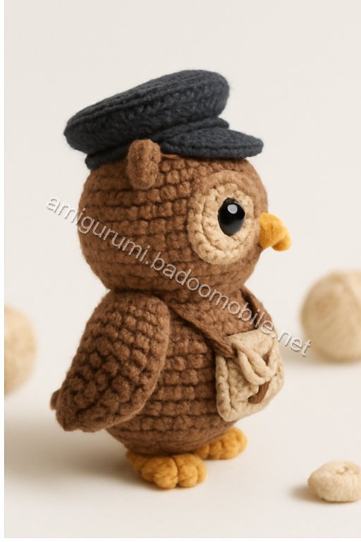 Free Crochet Pattern: Amigurumi Wise Owl Postmaster