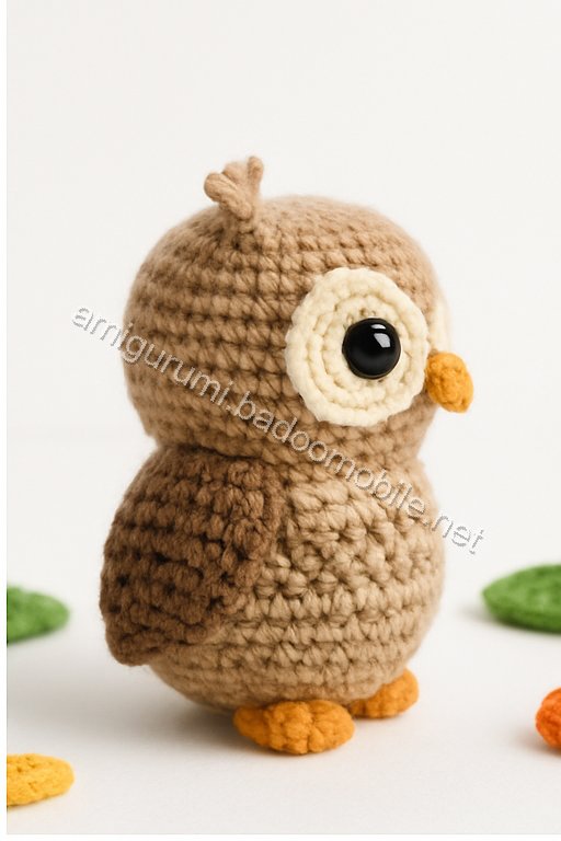 Free Crochet Pattern for Adorable Amigurumi Owl with Open Wings