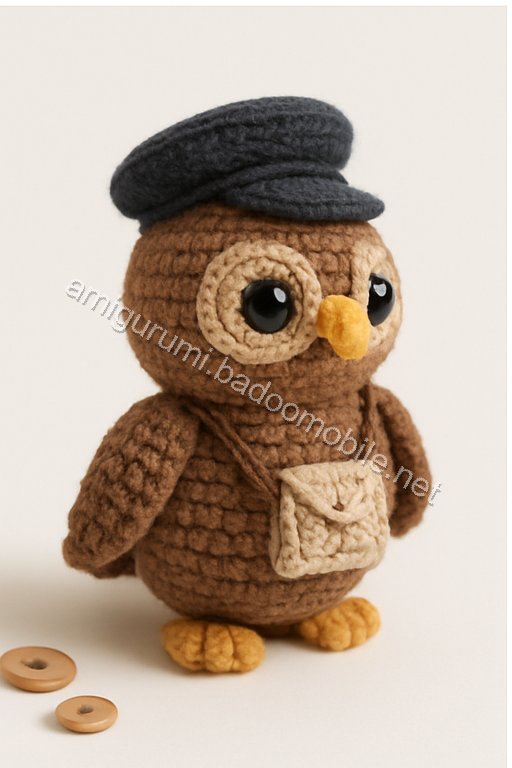 Free Crochet Pattern: Amigurumi Wise Owl Postmaster
