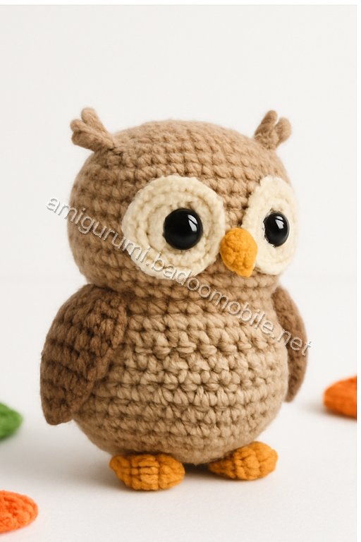 Free Crochet Pattern for Adorable Amigurumi Owl with Open Wings