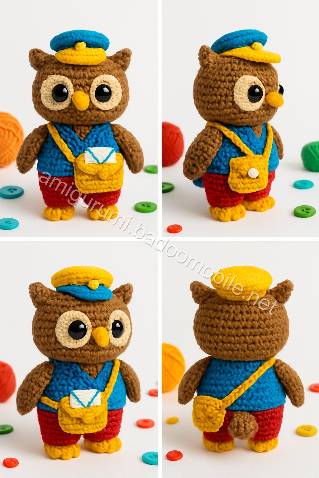 Free Crochet Pattern: Amigurumi Wise Owl Postmaster