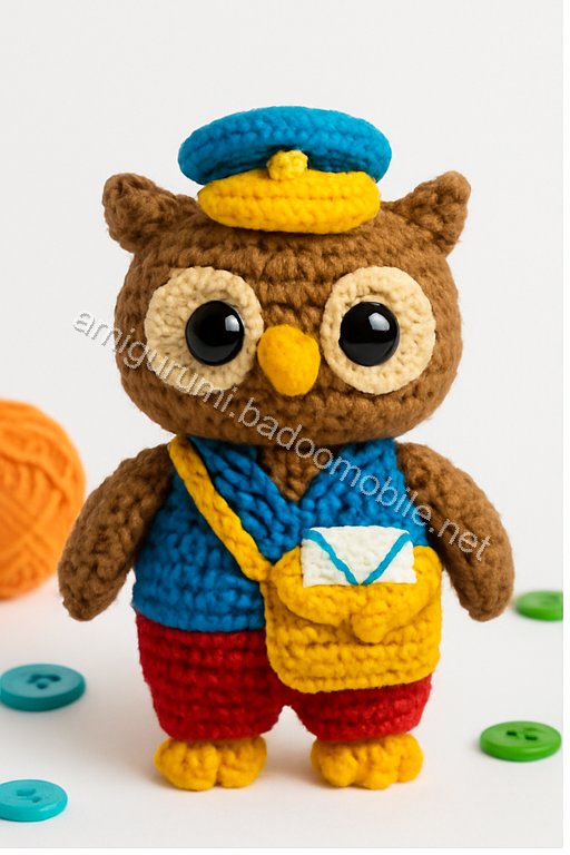 Free Crochet Pattern: Amigurumi Wise Owl Postmaster