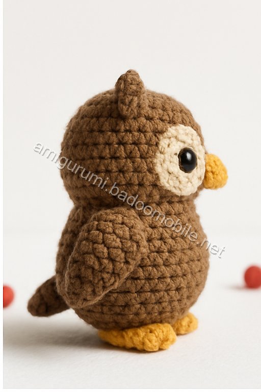 Free Crochet Pattern for Adorable Amigurumi Owl with Open Wings