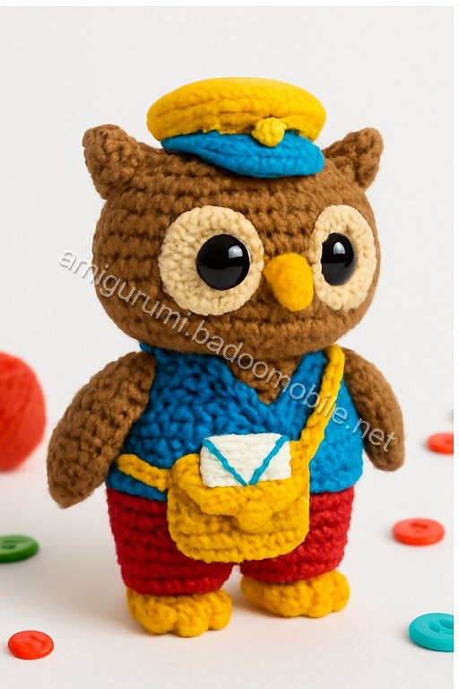 Free Crochet Pattern: Amigurumi Wise Owl Postmaster