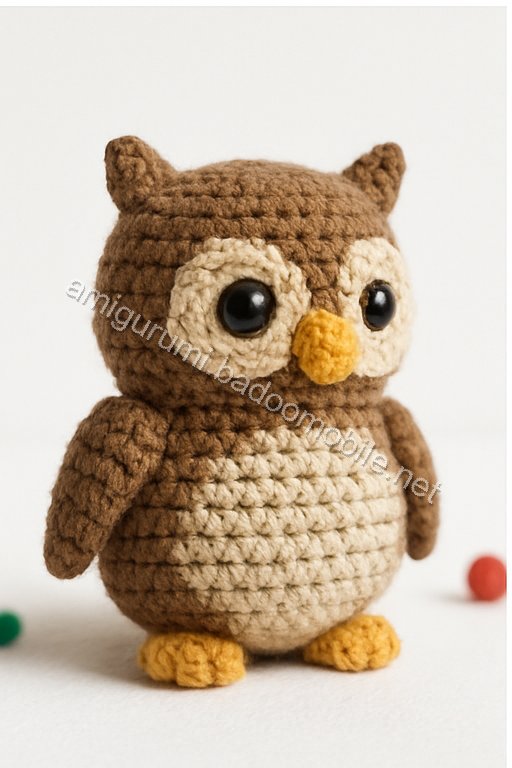 Free Crochet Pattern for Adorable Amigurumi Owl with Open Wings