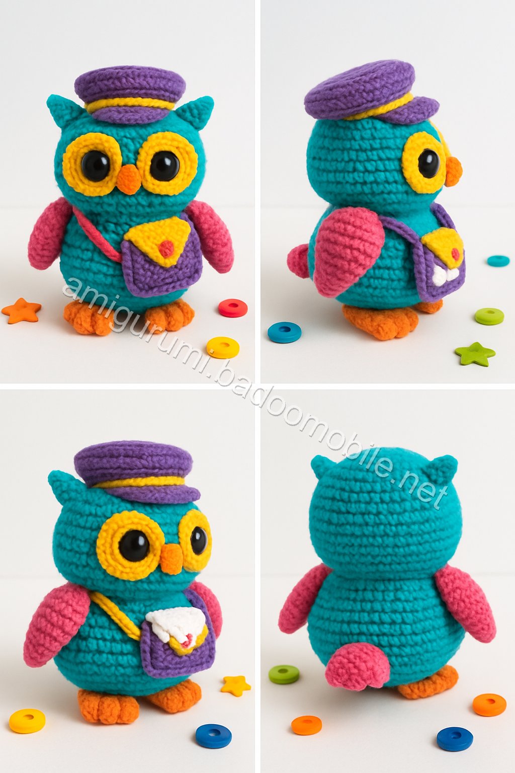 Free Crochet Pattern: Amigurumi Wise Owl Postmaster