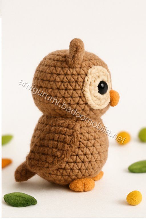 Free Crochet Pattern for Adorable Amigurumi Owl with Open Wings
