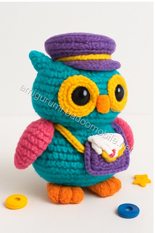 Free Crochet Pattern: Amigurumi Wise Owl Postmaster