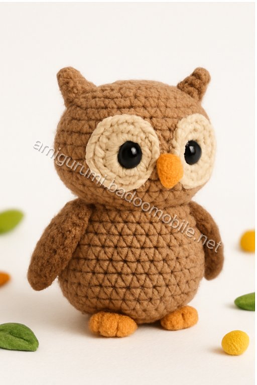 Free Crochet Pattern for Adorable Amigurumi Owl with Open Wings
