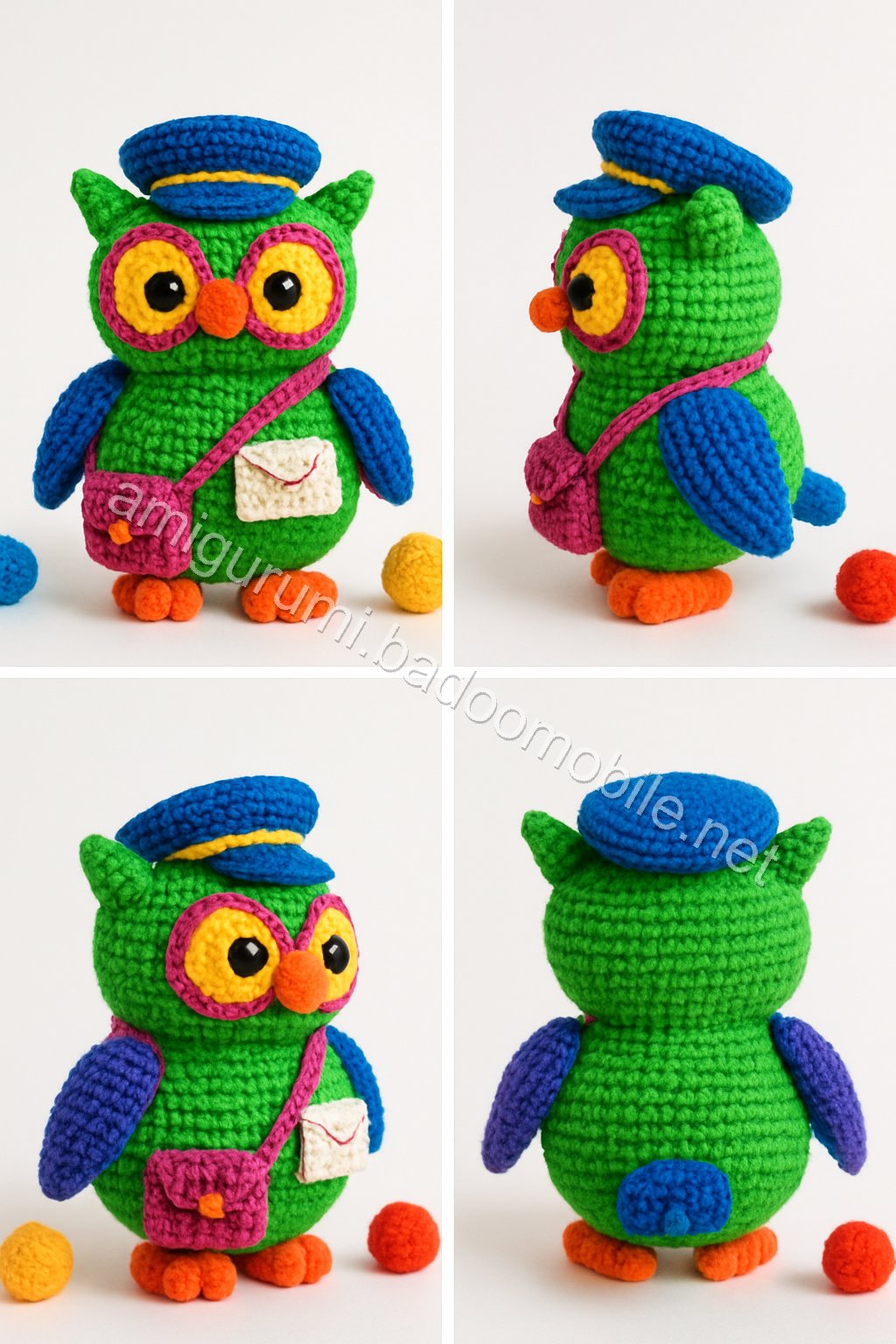 Free Crochet Pattern: Amigurumi Wise Owl Postmaster