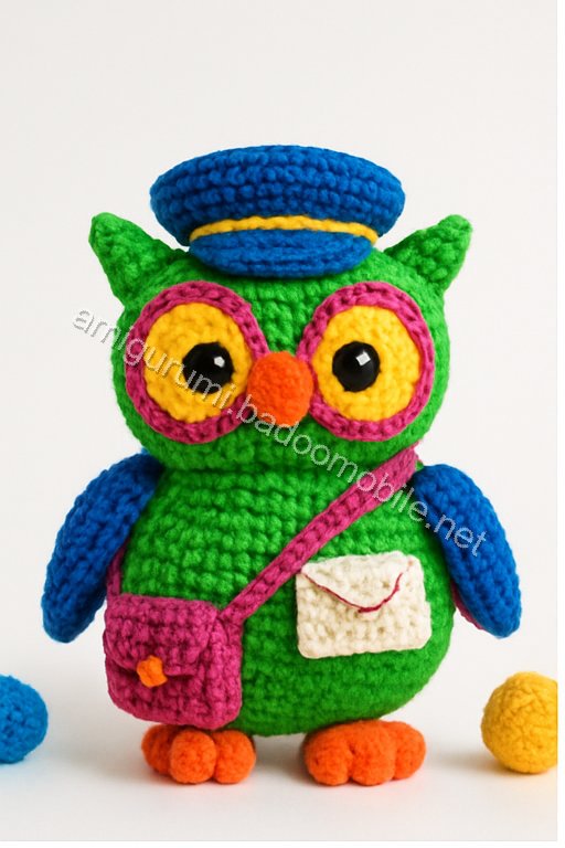 Free Crochet Pattern: Amigurumi Wise Owl Postmaster