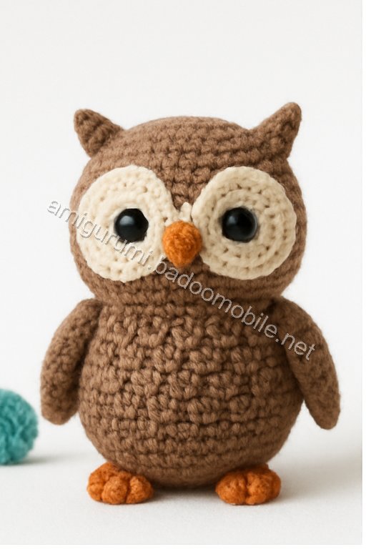Free Crochet Pattern for Adorable Amigurumi Owl with Open Wings