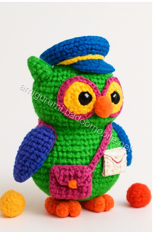 Free Crochet Pattern: Amigurumi Wise Owl Postmaster
