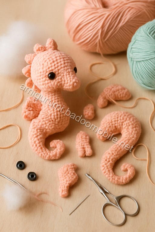 Free Crochet Pattern for Sandy the Seahorse Amigurumi