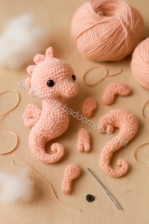 Free Crochet Pattern for Sandy the Seahorse Amigurumi