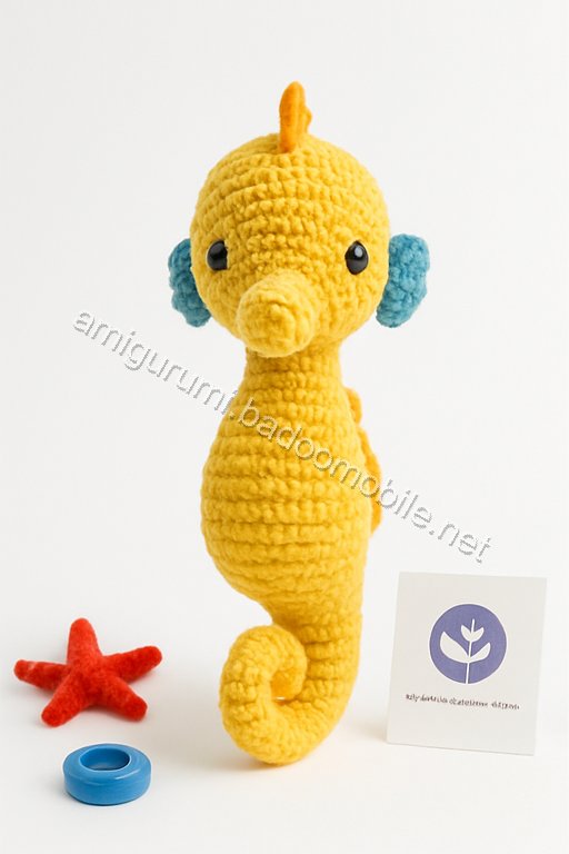 Free Crochet Pattern for Sandy the Seahorse Amigurumi
