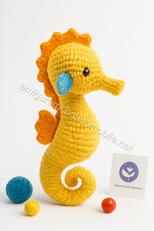 Free Crochet Pattern for Sandy the Seahorse Amigurumi