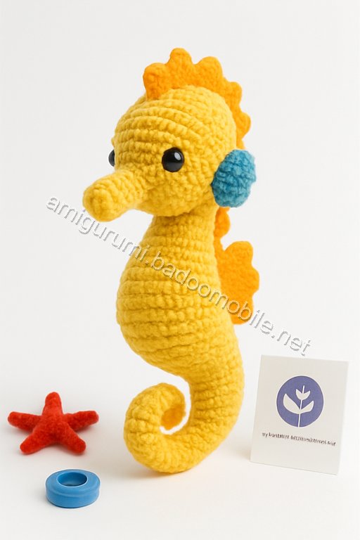 Free Crochet Pattern for Sandy the Seahorse Amigurumi