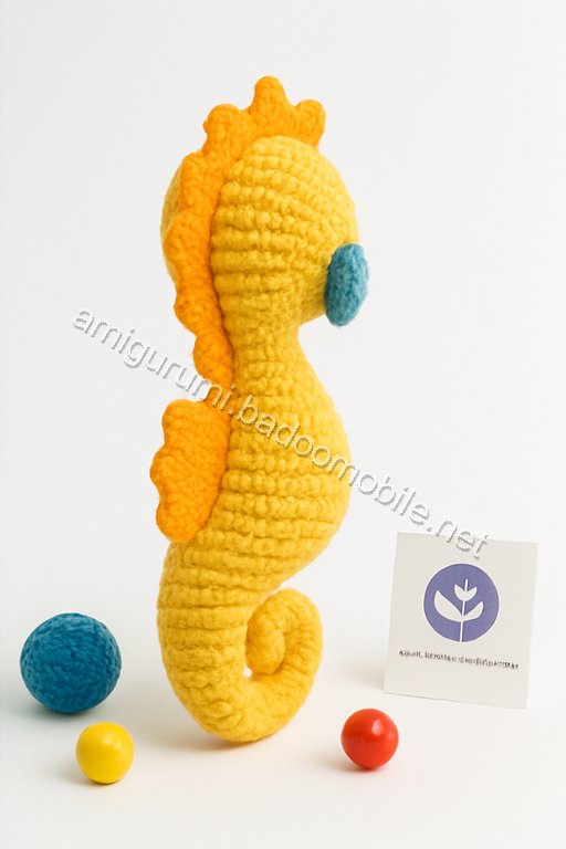 Free Crochet Pattern for Sandy the Seahorse Amigurumi