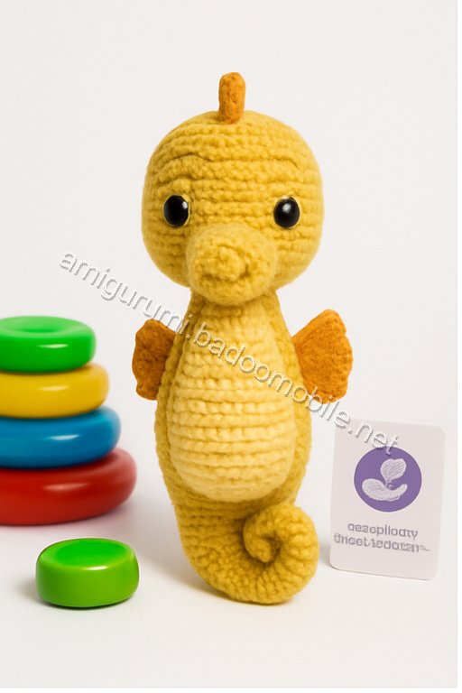 Free Crochet Pattern for Sandy the Seahorse Amigurumi