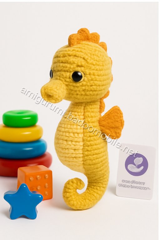 Free Crochet Pattern for Sandy the Seahorse Amigurumi
