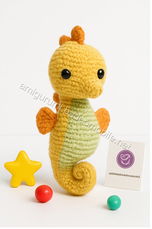 Free Crochet Pattern for Sandy the Seahorse Amigurumi