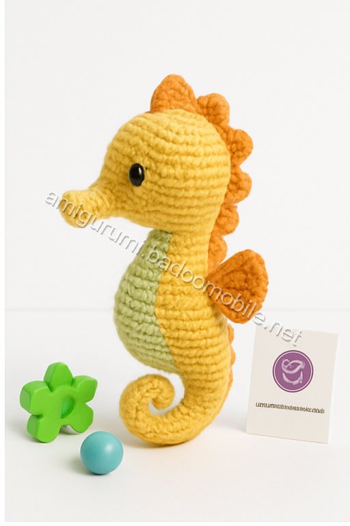 Free Crochet Pattern for Sandy the Seahorse Amigurumi