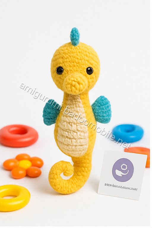 Free Crochet Pattern for Sandy the Seahorse Amigurumi