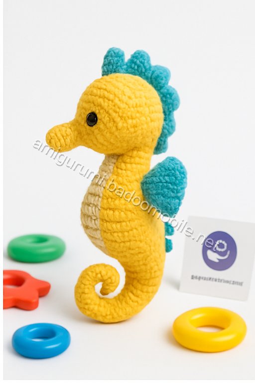Free Crochet Pattern for Sandy the Seahorse Amigurumi