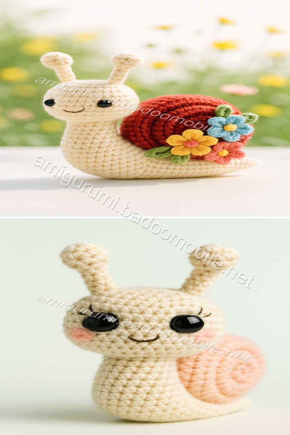 Free Crochet Pattern: Adorable Amigurumi Snail with Flowers