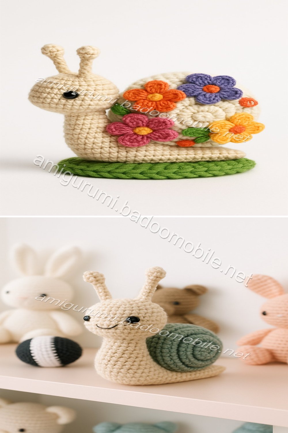 Free Crochet Pattern: Adorable Amigurumi Snail with Flowers
