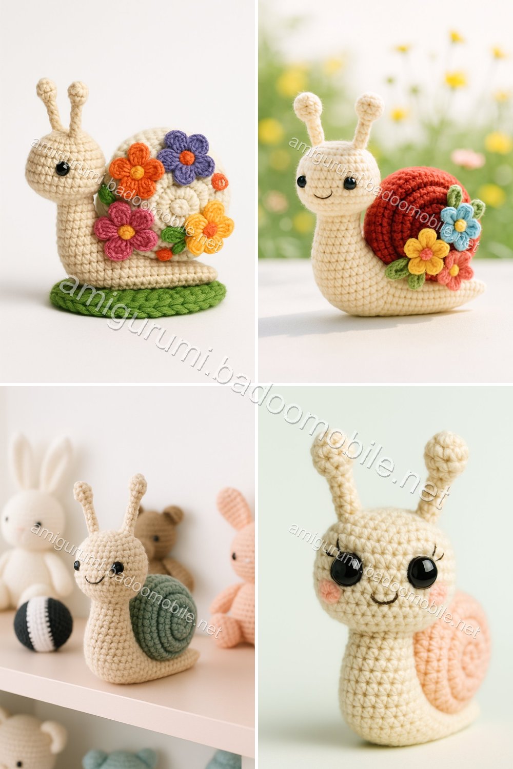 Free Crochet Pattern: Adorable Amigurumi Snail with Flowers