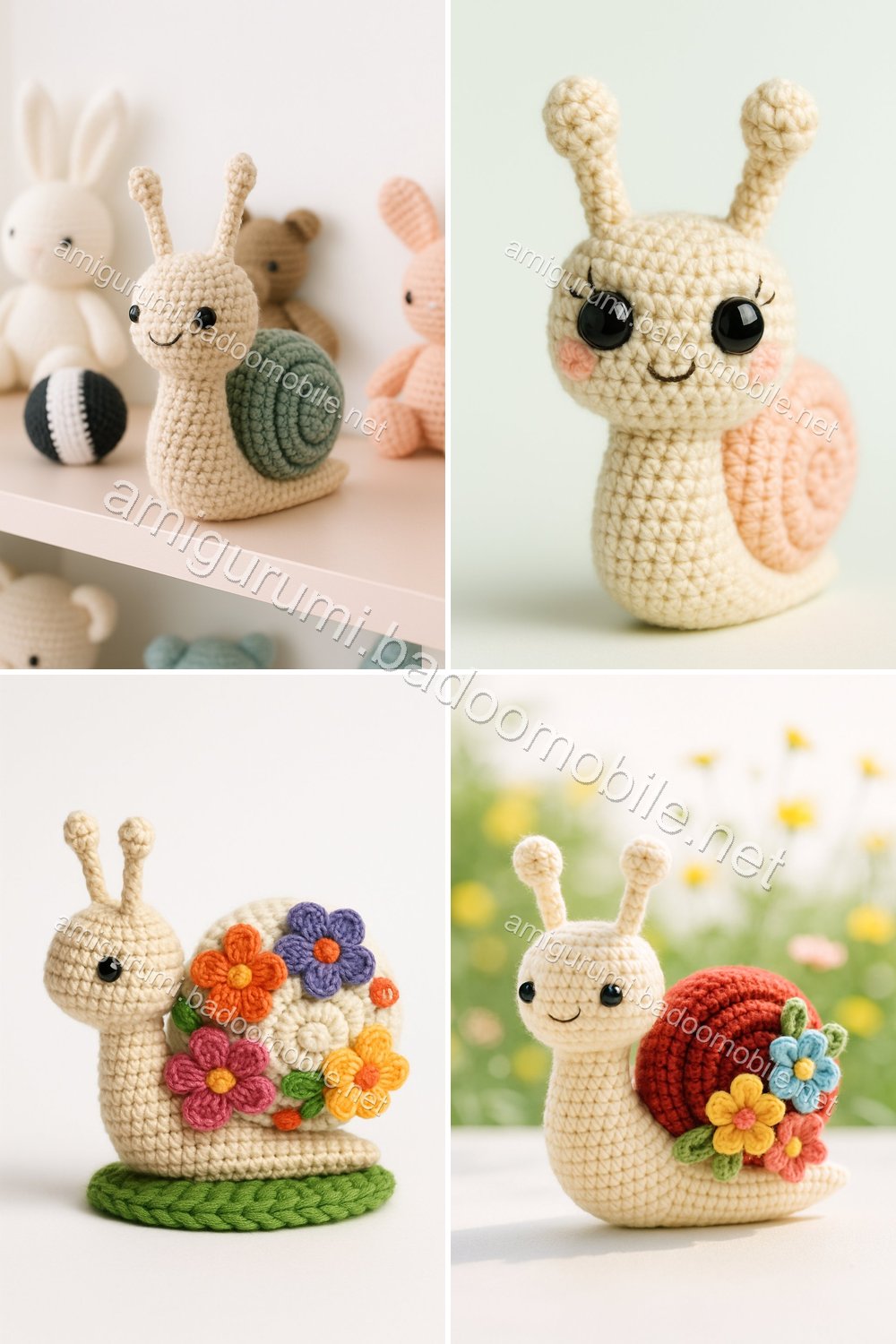 Free Crochet Pattern: Adorable Amigurumi Snail with Flowers