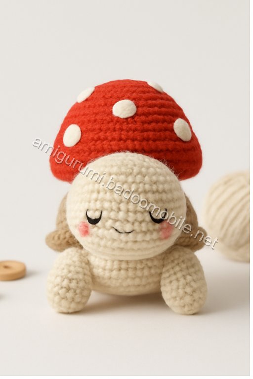 Charming Mushroom Cottage Turtle - Free Crochet Pattern