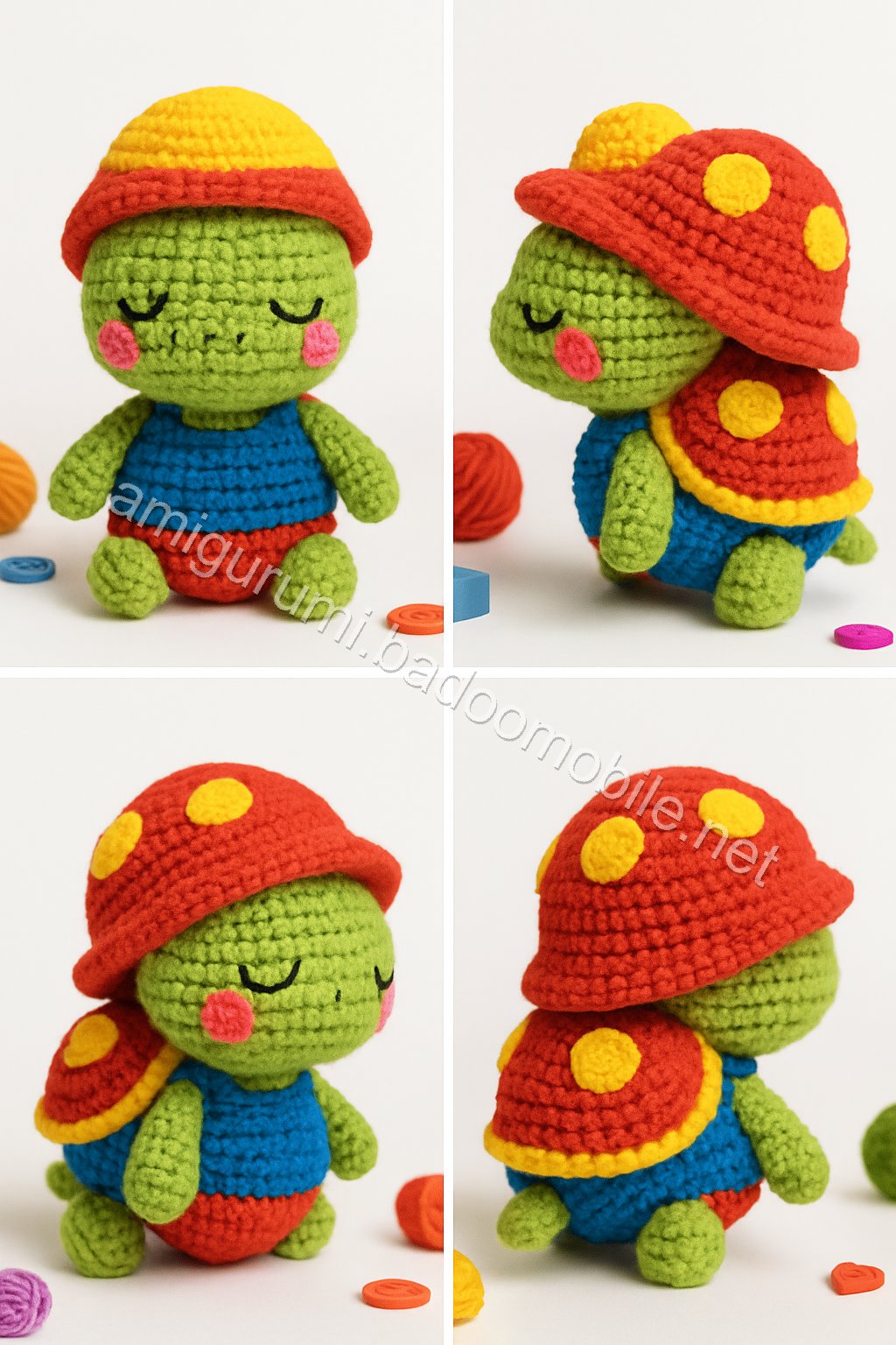 Charming Mushroom Cottage Turtle - Free Crochet Pattern