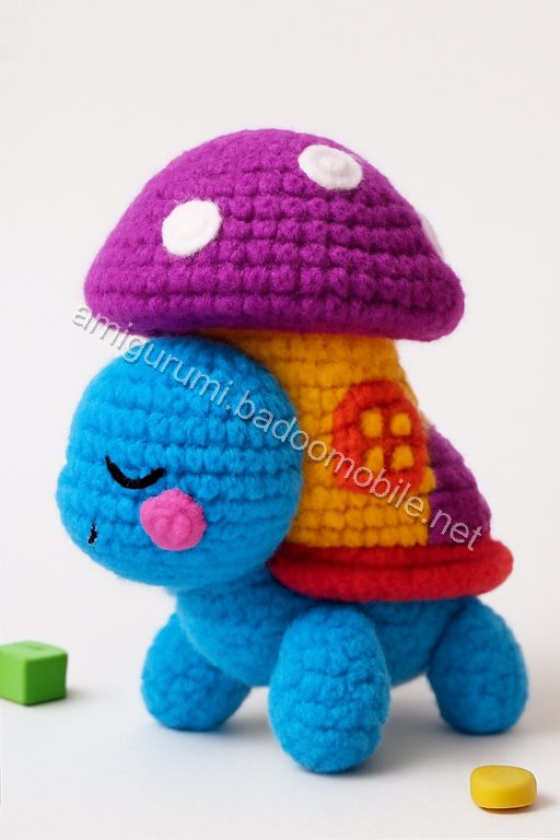 Charming Mushroom Cottage Turtle - Free Crochet Pattern