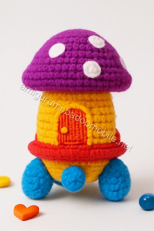 Charming Mushroom Cottage Turtle - Free Crochet Pattern