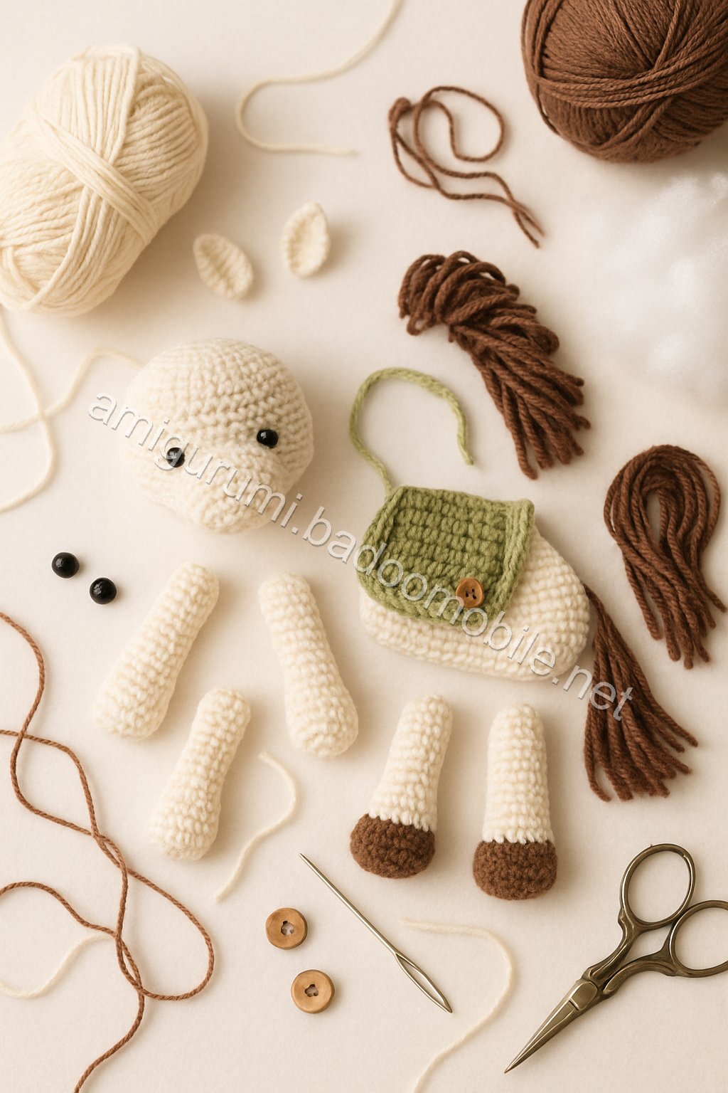 Amigurumi Pony Free Pattern crochet parts